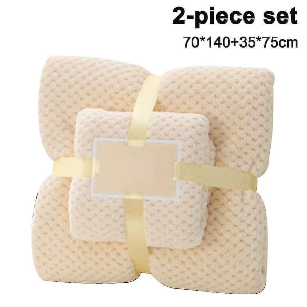 Thick And Soft Fleece, Lint- Towel, Bath Towel Set, Absorbent, Microfiber, Dry Towel, Compatible With Home, Hotel, Bath And F