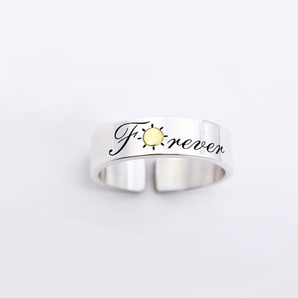 2x Til Sol Måne Matchende Ringe Til Par Forlovelse Bryllup Ring Bånd Sæt