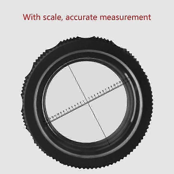 Oppgradert Stativ Måleforstørrer Skala Lupe Forstørrelsesglass Profesjonell round scale complex