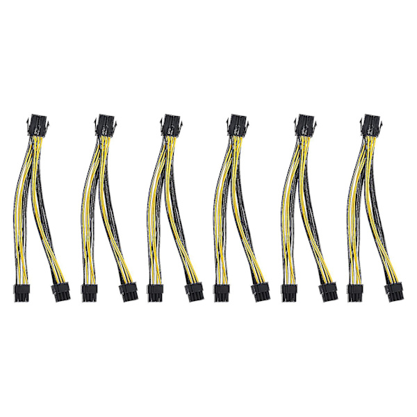 Pcie 8 Pin Express Adapter Strømkabelforlængerkabel 8 Tommer (6 Pakke)