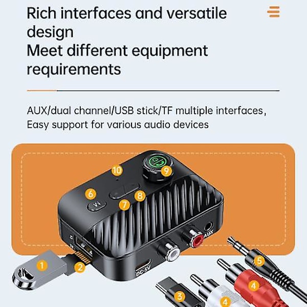 Kompakti Bluetooth-yhteensopiva sovitin Langaton Kannettava Handsfree-puhelu