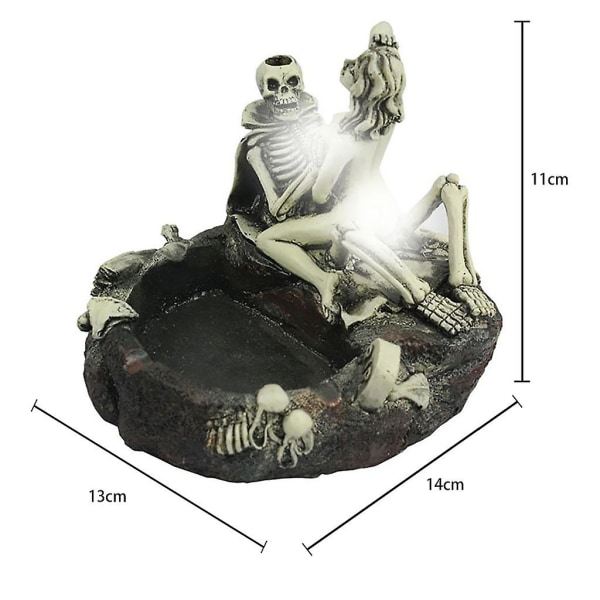 Halloween Skeleton Skull Style Resin Simulering Askebæger Cigaretter