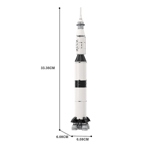 Teknisk Saturn V Raket Byrum Space Station Shuttle Opsendelsesmodel Byggeklodser Satellit Udforskning Børnelegetøj Juguete