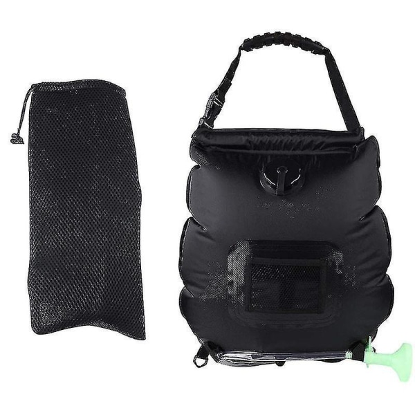 Solarduschväska, 5 Gallons/20l Solvärme Campingduschväska Med Avtagbar Slang Och På/Av-Växlande Duschhuvud För Camping Strand Simning Utomhus