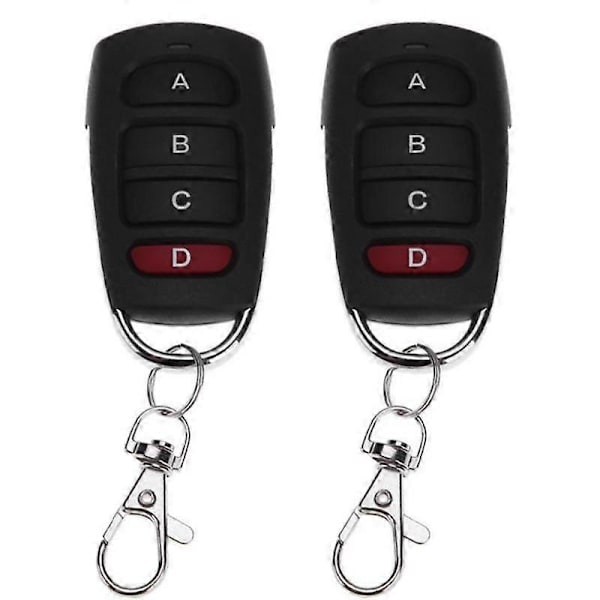 1-3 st 433MHZ Kopieringsfjärrkontroll Auto 4 Kanalskod Garageportöppnare Fjärrkontroll Duplicering Kloning Kod Bilnyckel 2pcs