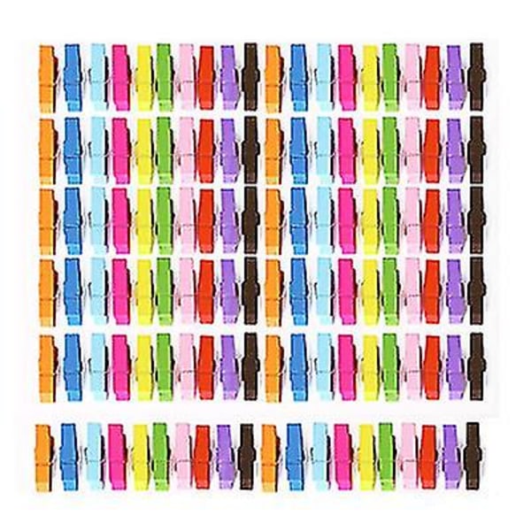 100 stk fargerike små treklips fargeklips kreative treklips dekorative treklips