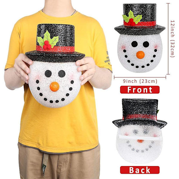 2-pack snögubbe jul veranda ljusöverdrag, snögubbe dekorationer utomhus jul ljusöverdrag används i veranda lampor, garage lampor, stora ljusarmaturer