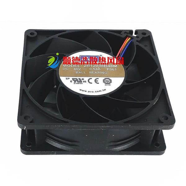 AVC 12038 48V 0,54A 2B12038B48M 12CM industriel computer køleventilator