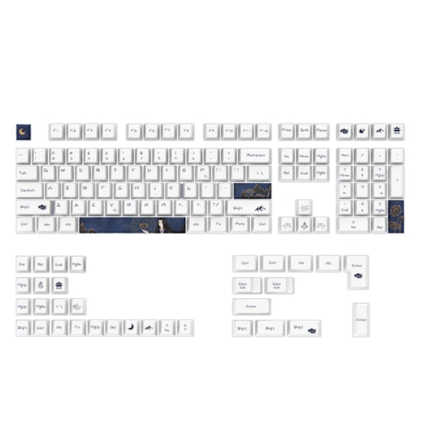 Mekaniske tastatur-tastaturer til 108-tasters 5-sidet farvesublimering Pbt-spiltast