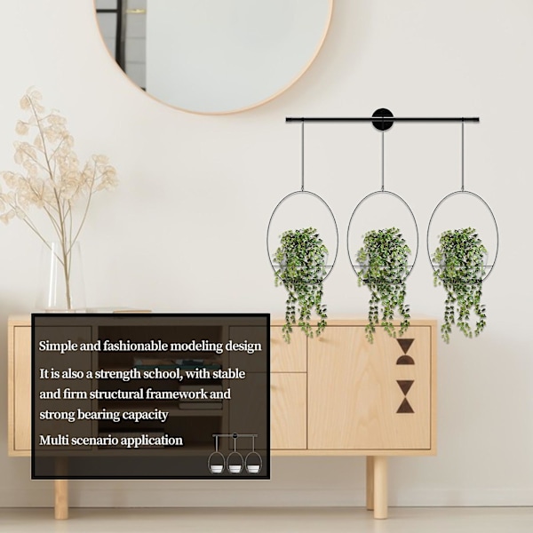 Hängande växtkrukehållare inomhus krukor konstdekor Metall Modern vägg- och takkruka Blomkruka Håll krukor Hängare för heminredning
