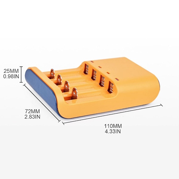 4-fack intelligent batteriladdare med LCD-display för 1-4 st AA/AAA-batterier