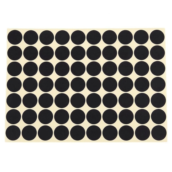 2x 19 mm cirklar runda kodklistermärken Självhäftande klibbiga etiketter Svart