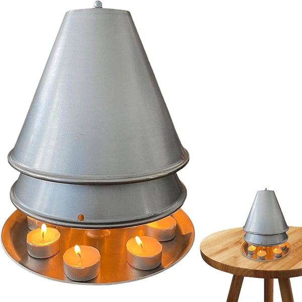 Black Friday Tea Light Ovnsett, stearinlys Varme kompatibel innendørs, dobbel Vegg Aluminium Te Light Varmere Sted, Bordoppvarming Home Decoration Friends (wi