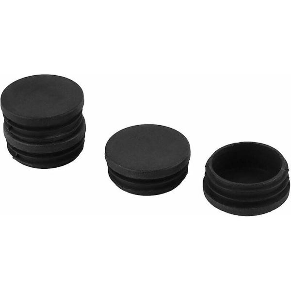 4 kpl Chasie Jalkakorkit Päätykappaleet Jalkaputken Insertit Pöytäkalusteet Suojaava Muovi Musta Halkaisija 45mm Pyöreä