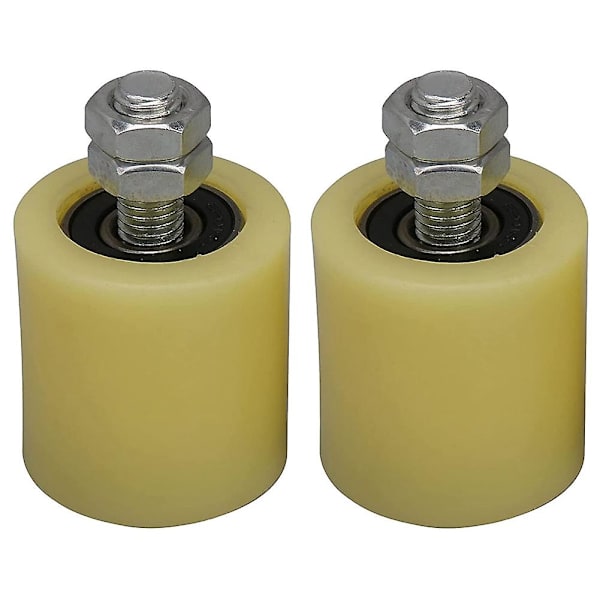 2 stk Nylon Stål Flat Roller Hjul 6201 M12 Skrue Kompatibel Skyvedør