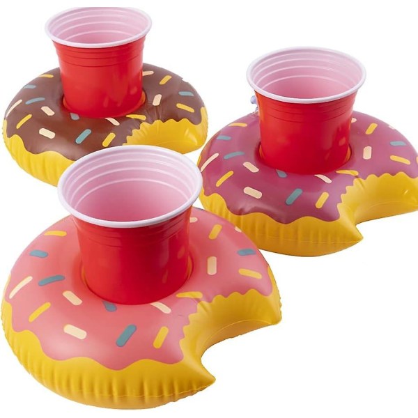 Inflatable Drink Holders, 12 Packs Inflatable Cup Coasters Drink Floats Floating Drink Holder Bath Toys For Kids And Swimming Pool Party