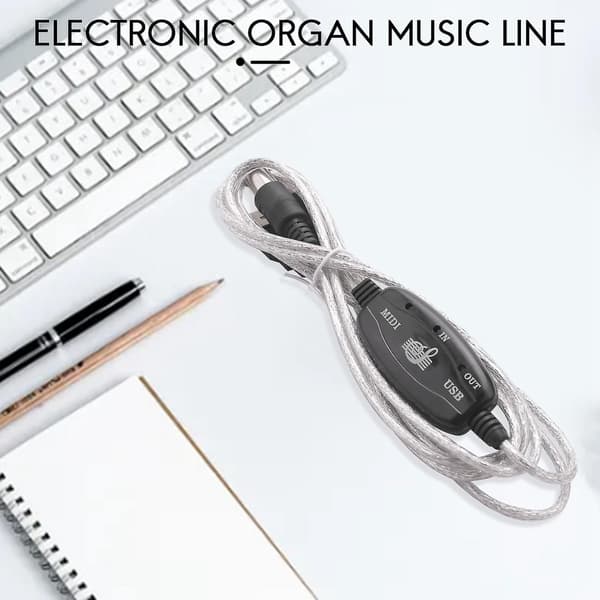 Midi til USB-kabelkonverter-stik PC til synthesizer-musikinstrument-adapter-musikstudie