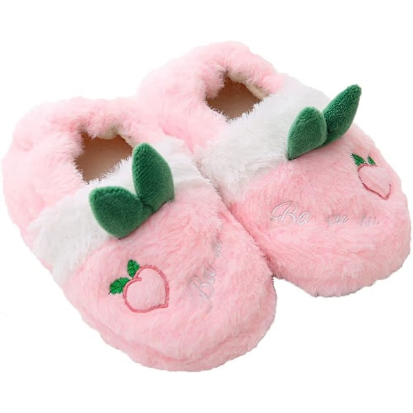 Boys Girls Warm Plush Animal Slippers Kids Winter Indoor Household Shoes