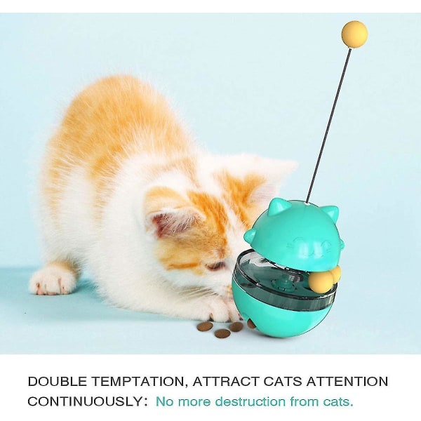 Interaktiivinen kuppi 4 in 1 -chat-lelu - Hauska eläinten koulutus - Hauska kissanlelu - Hidas syöttölaite - Kissan keppi