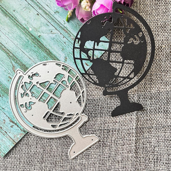1 set Globe Metal Cutting Dies Handmade Stencil Mold Embossing Pattern