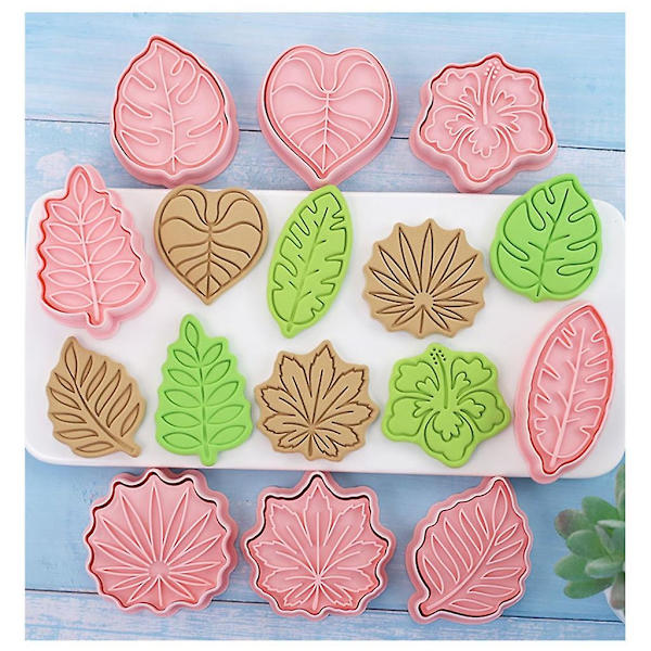 16 st/set Plastkakform Kakstämpel Diy Fondant Tårtform Kök