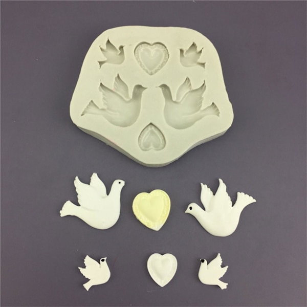 Fred for due og hjerteformet chokoladeforme fondantforme kageform bagegad
