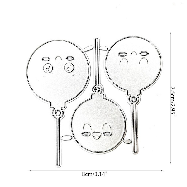 Ballonger Metallskjærende Stanser Stencil Diy Scrapbooking Album Papirkort Mal Embossing Dekorasjon