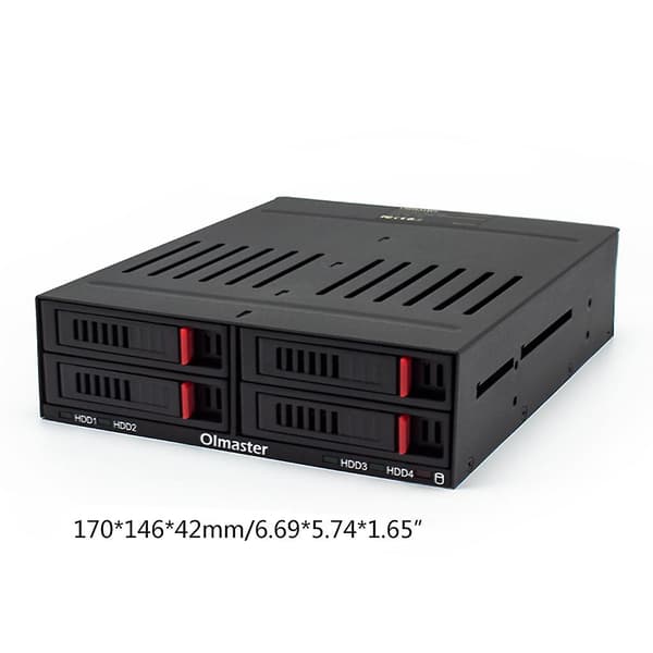 He-2006 4x2.5in Harddisk-etuiboks Internt rackkapacitetsudvidelse med LED