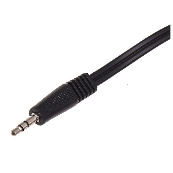 3,5 mm stereoadapter hovedtelefonstik til 2 RCA-stik adapter lydkabel, 3,5 mm han til 2x RCA hun