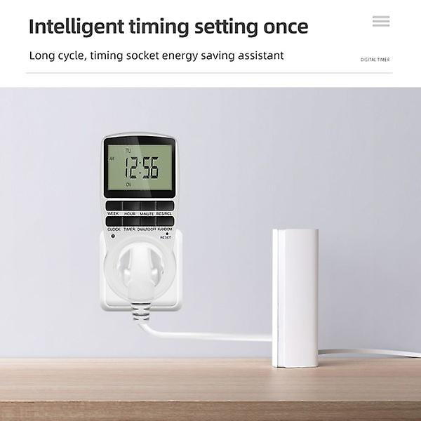 Digital Timer Switch Elektronisk 12/24 Timmars Programmerbar Tiduttag