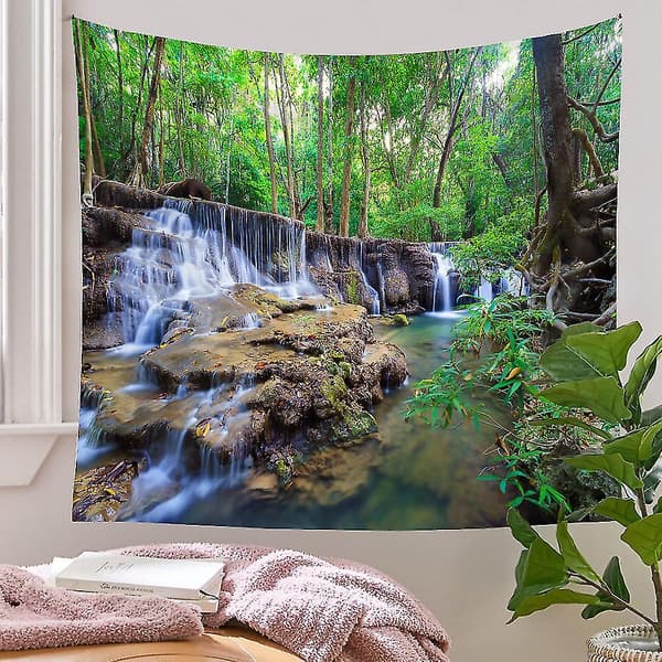 Veggteppe 150x200cm Grønt Brunt Mønster