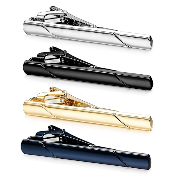 4 stk slips til mænd slips bar klemme sæt til almindelige slips slips bryllup forretning clips