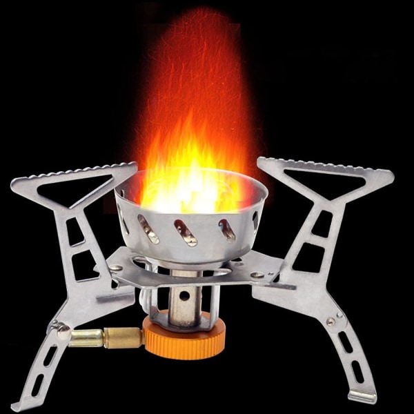 Campingkök 3500w Bärbar Vikbar Mini Vindtät Campingkök Med Piezo Tändning För Utekokning Vandring Picknick