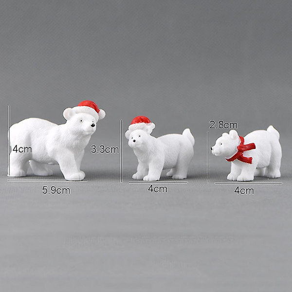 Hartsi Pola-r Karhu Eläinpatsas Diy Miniatyyri Keijupuutarhan Kasvikoriste - 3 Osan Sarja