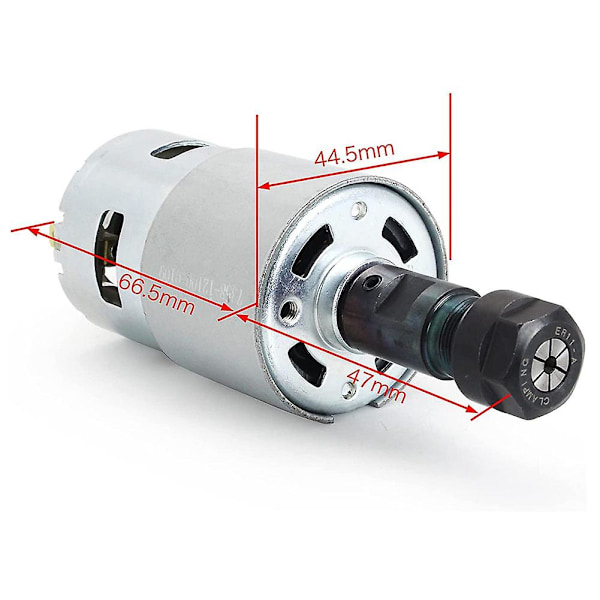 DC-motor CNC 775 Spindle Motor 100W 12-24VDC 20000RMP + ER11-kolv för DIY Mini CNC 3018 3018Pro 3