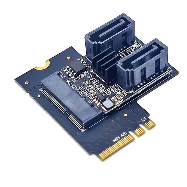 Key A + E M.2 til Sata Harddisk Adapterkort M2 til Sata3.0 Kort Jmb582 Chip