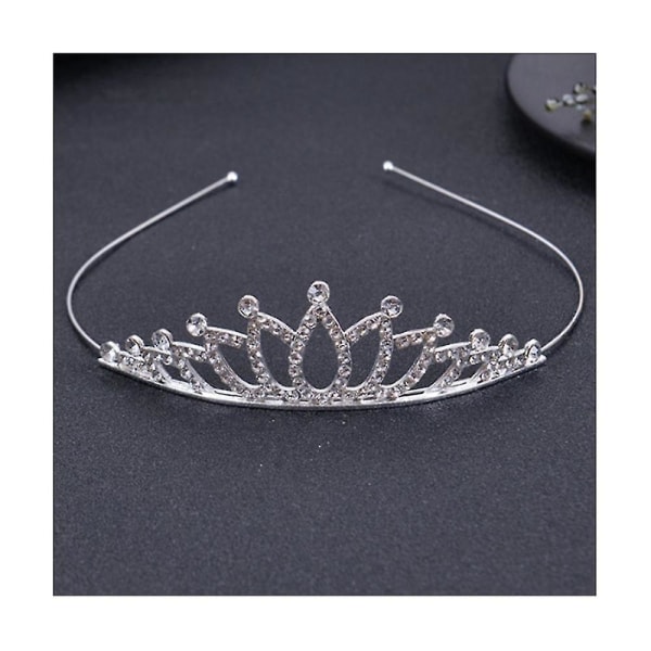 6 stk Børne Rhinestone Crown hårbånd Dejligt prinsesse hårtilbehør Vis brudens hovedbeklædning