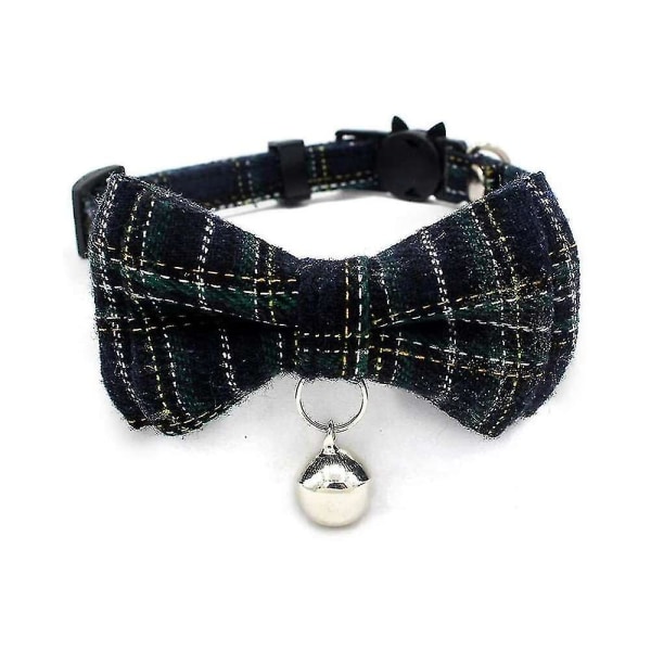 Cat Collars,pet Cat Collar Safety Spenne Bell Christmas Scottish Plaid Cotton Bo