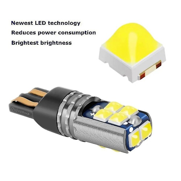 2 stk Nye T10 W5w 168 Wy5w Super Bright Led Bil Interiør Leselampe Dome Lampe Auto Wedge Sving Side Parkerings Pære Skiltlys