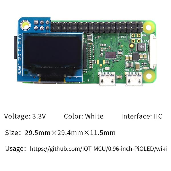 I2c-skærmmodul 0,96 tommer I2c Oled-skærmmodul Blå Oled-skærmdriver