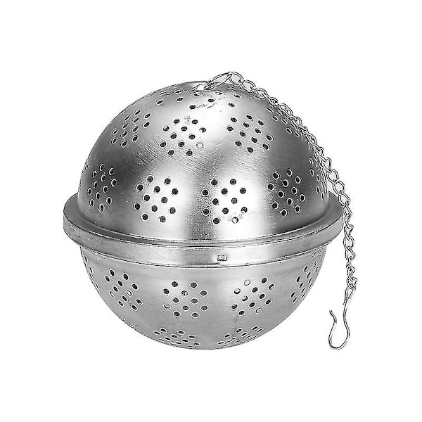 Te-si, te-infuser i rustfrit stål af fødevarekvalitet med lås - høj kvalitet. (sølv)(1 stk.)