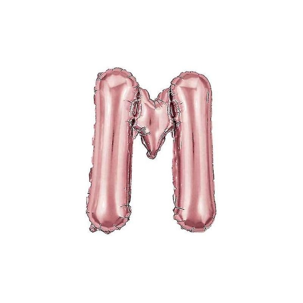 16 tommer rosa gullfarge aluminiumsfilm A-z bokstavballong til bursdagsjubileumsavslutning