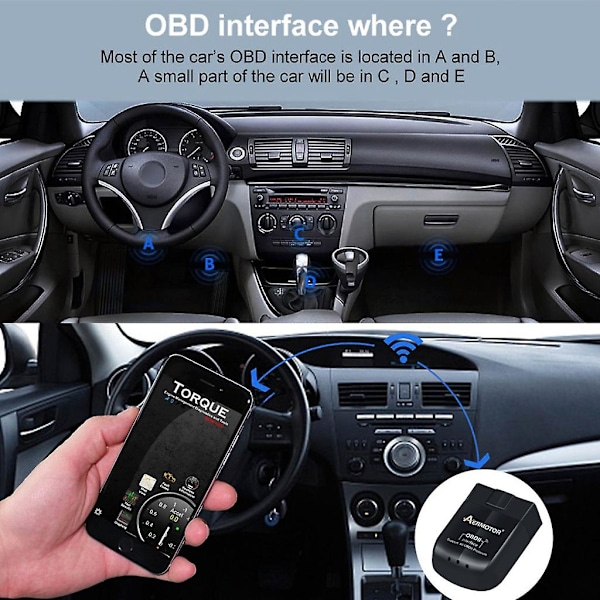 V1.5 Scanner Wifi Bilkodläsare Raderar Kontrollmotorlampor Obdii Diagnos