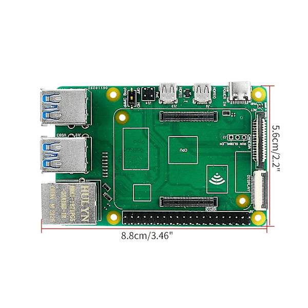 Cm4 till Pi4b adapterkort datormodul mikro Hd Usb3.0 1000m Ethernet-gränssnitt