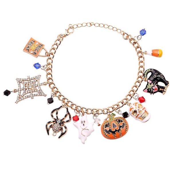 Punk Halloween Armband Cartoon Spindel Pumpa Spöke Armband Festdräkt