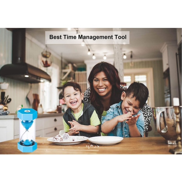 Timeglas Sand Timer 60 Minutter: Plastik Sand Ur, Kæmpe Blåt Sand Ur, Arena 60 Min Blå