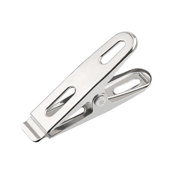 Set med 20 klesklyper, 4,5 cm små metallklyper i rustfritt stål til klesvask S
