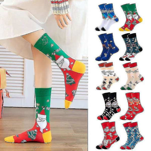 Popular Christmas Socks Ornaments Merry Christmas Decoration Sock For Home Christmas Gift Combed Cotton Winter Warm Tide Socks