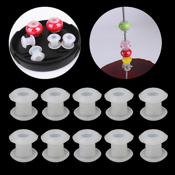 10 stk. silikone gummistop perlering afstandsholder charm armbånd smykkefremstilling
