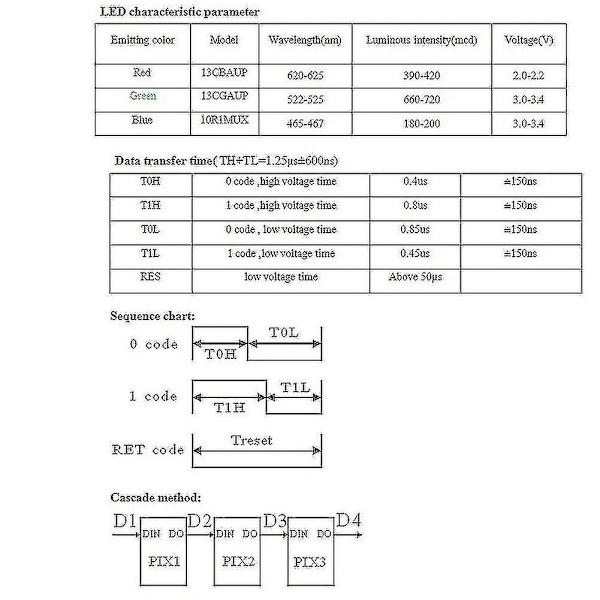 200 stk. Ws2812b 5050 Rgb Led Chips Individuelt Adresserbare Pixel Chips
